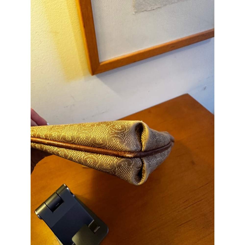 Celine Beige Brown Macadam Clutch. GUC. - Picture 13 of 16